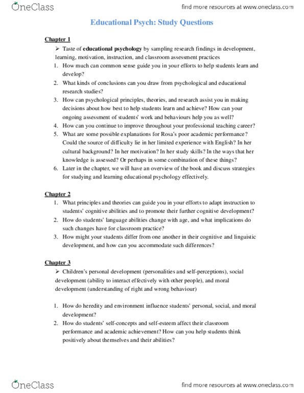 Psychology 2062A/B Chapter 1-4: Chapter 1-4 Study questions.docx thumbnail