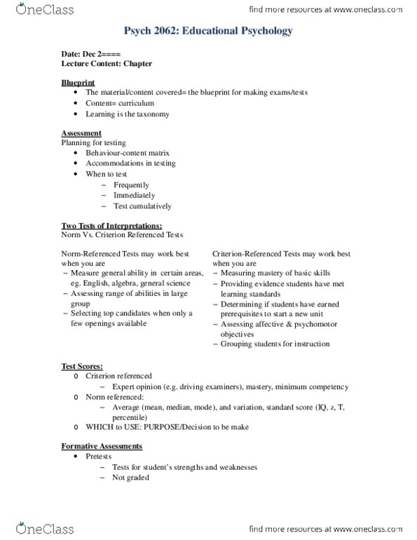 Psychology 2062A/B Lecture Notes - Bhlhe41, Bandura thumbnail