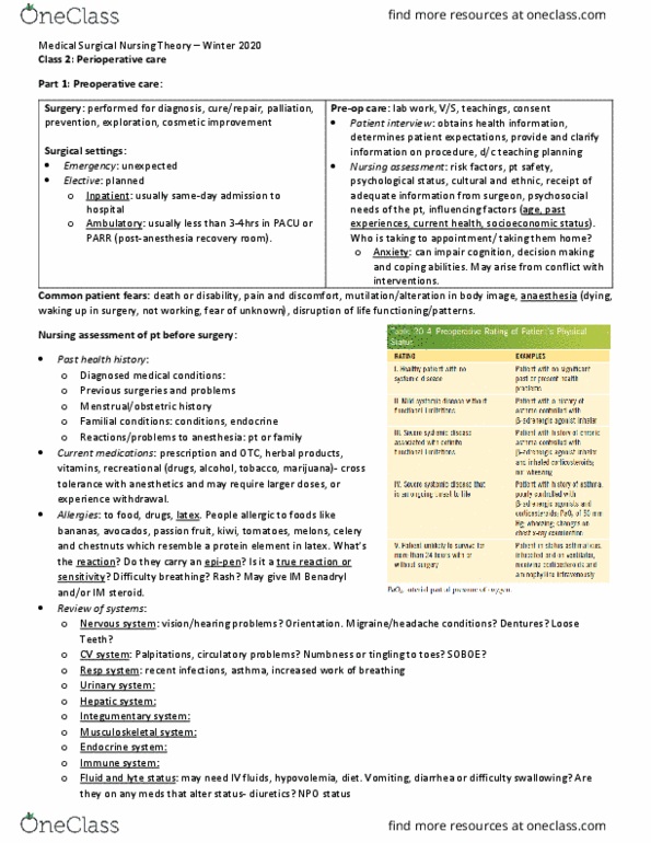 NSG 3105 Lecture Notes - Lecture 2: Passiflora Edulis, Nursing Assessment, Shortness Of Breath thumbnail