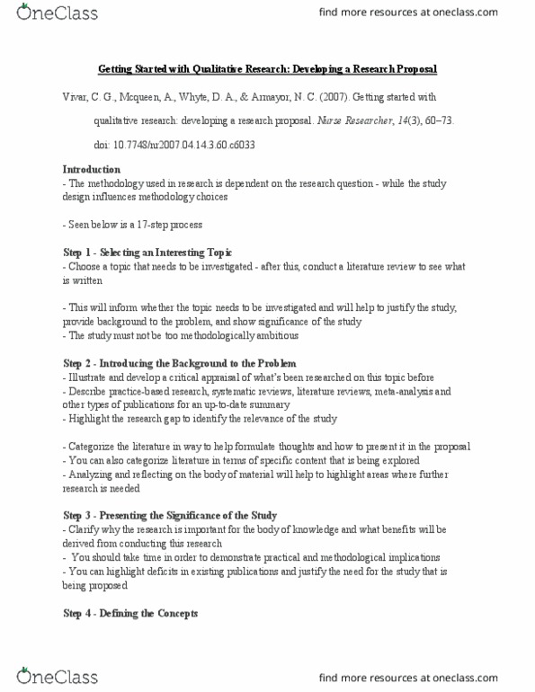 Health Sciences 3910F/G Chapter Notes - Chapter 12: Vivar Del Cid, Meta-Analysis, Sample Size Determination thumbnail