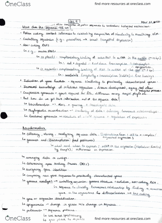 BIO314H5 Lecture 9: Sequincing, Bioinformatics, Functional Genomics/Proteomics, Assembling Genomes, & HTS [pt.1] (Mar 23, 2020) thumbnail