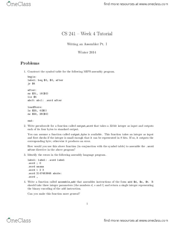 CS240 Lecture Notes - Symbol Table, Standard Streams, Pseudocode thumbnail