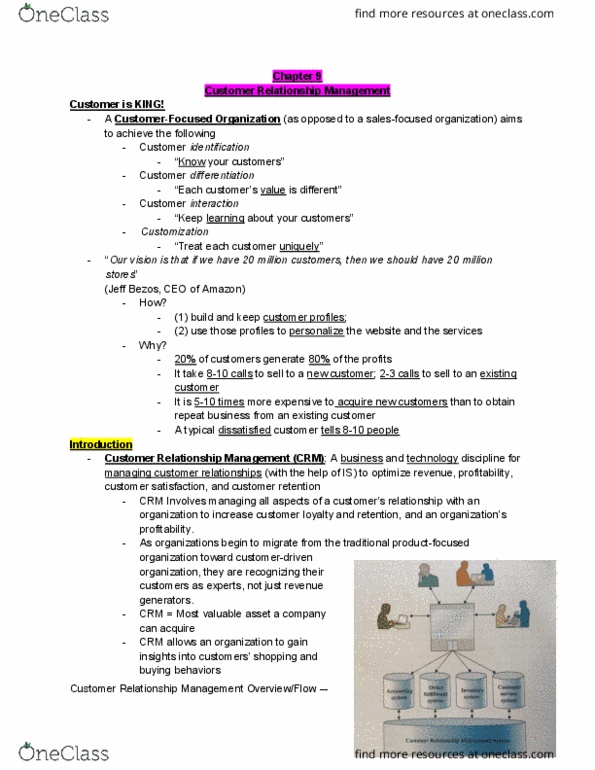 Adm 2372 Textbook Notes Fall 2019 Chapter 9 Jeff Bezos Customer Retention Call Centre Adm 2372 Textbook Notes Fall 2019 Chapter 9 Jeff Bezos Customer Retention Call Centre