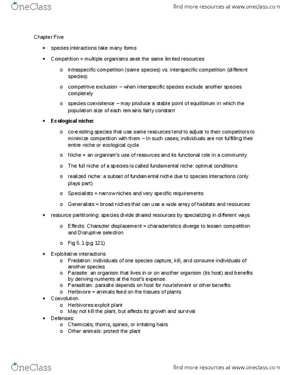 ENV100Y5 Chapter Notes - Chapter 5: Decomposer, Primary Production, Primary Succession thumbnail