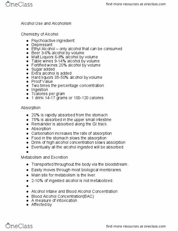 HLTH 101 Lecture Notes - Lecture 19: Blood Alcohol Content, Fortified Wine, Alcoholism thumbnail