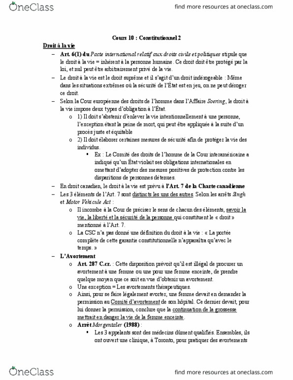 DRT 1502 Lecture Notes - Lecture 8: Le Droit, Enceinte, Null Character thumbnail