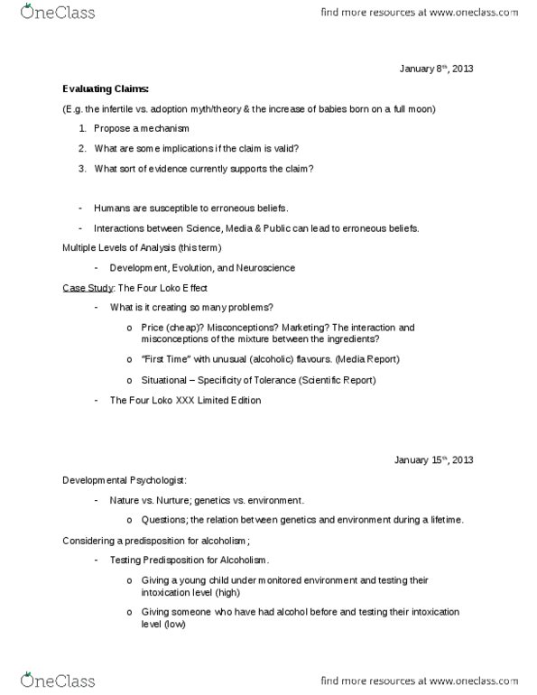 PSYCH 1XX3 Lecture Notes - Attention, Parietal Lobe, Amusic thumbnail