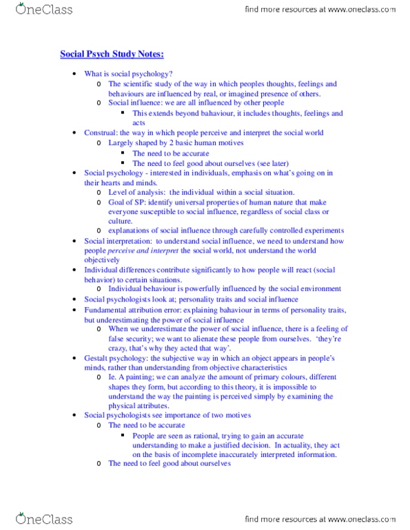 Sociology 2233 Chapter 1: Social Psych Study Notes - Chap 1.docx thumbnail