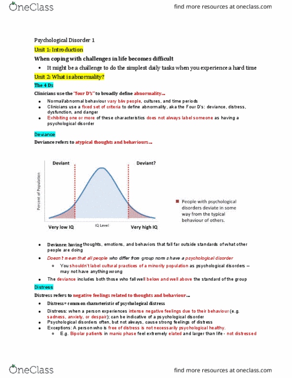 PSYCH 1XX3 Lecture Notes - Lecture 10: Heritability, Mental Disorder, Catatonia thumbnail