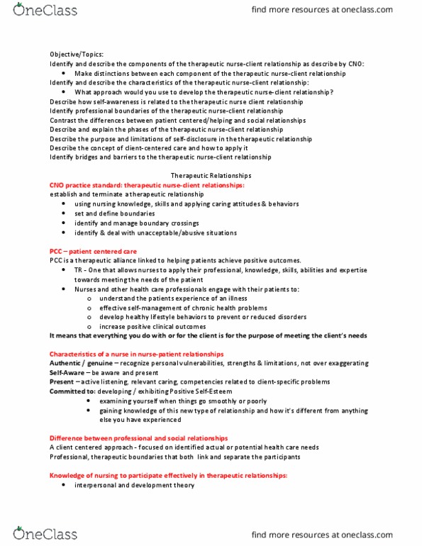 NSE 12A/B Lecture Notes - Lecture 3: Patient Participation, Therapeutic Relationship, Professional Boundaries thumbnail