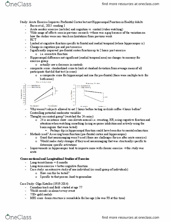 Kinesiology 3371A/B Lecture Notes - Lecture 7: Oddball Paradigm, Grey Matter, Hyperintensity thumbnail