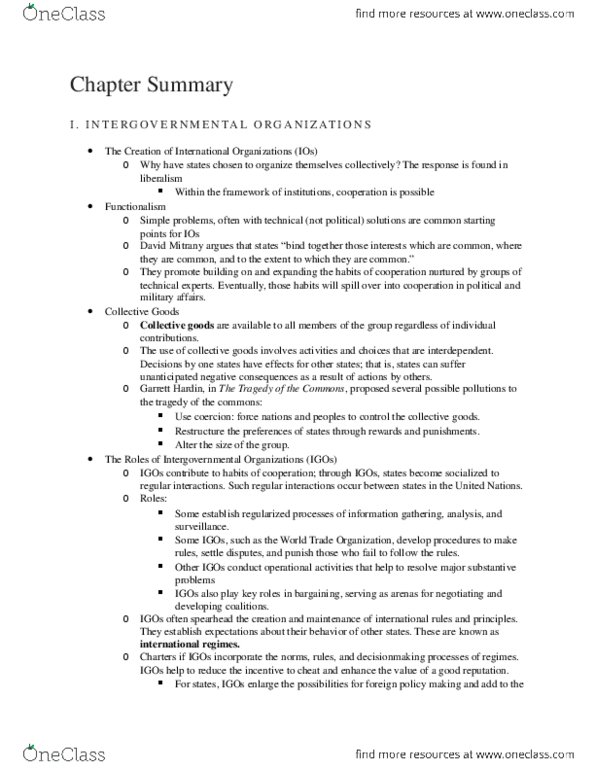 PSCI 1100 Chapter Notes - Chapter 7: United Nations Conference On Trade And Development, United Nations Economic And Social Council, Peacebuilding thumbnail