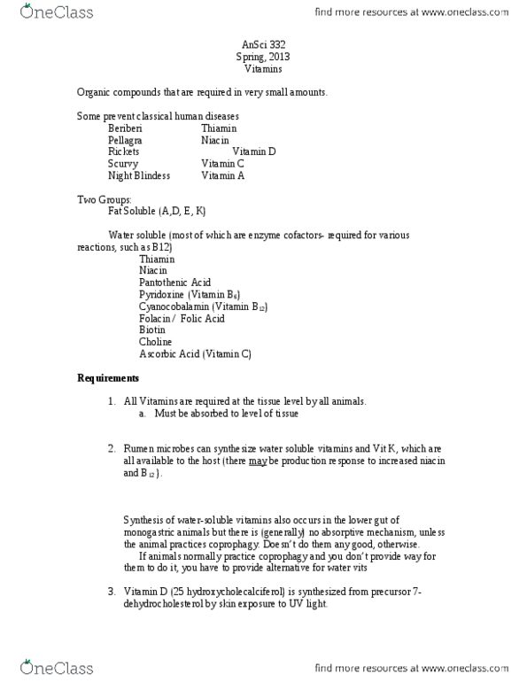 ANIMLSCI 332 Lecture Notes - Rhodopsin, Mucus, Opsin thumbnail