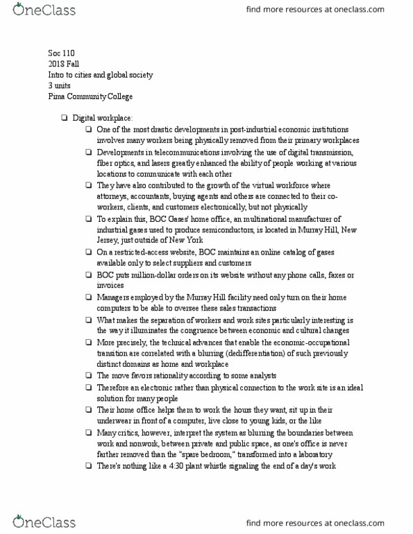 SOC110 Lecture Notes - Lecture 9: The Boc Group, Cellular Differentiation, Fax thumbnail