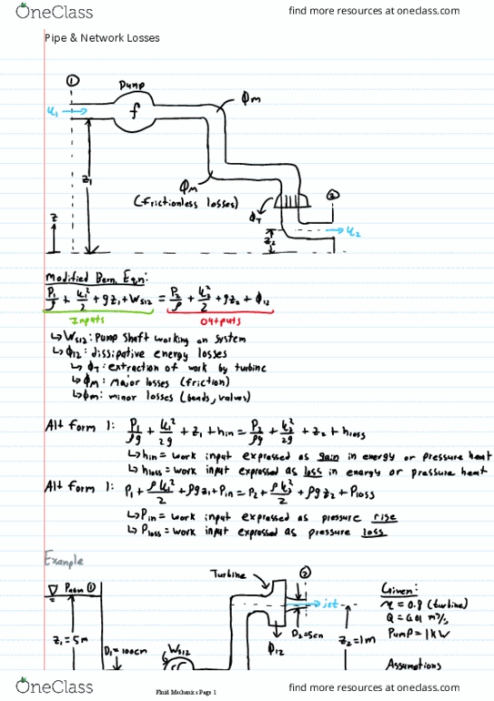 Mechanical and Materials Engineering 2273A/B Lecture 11: Pipe & Network Losses thumbnail