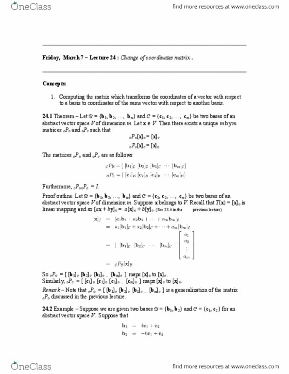MATH136 Lecture Notes - Linear Combination, 2Wo thumbnail