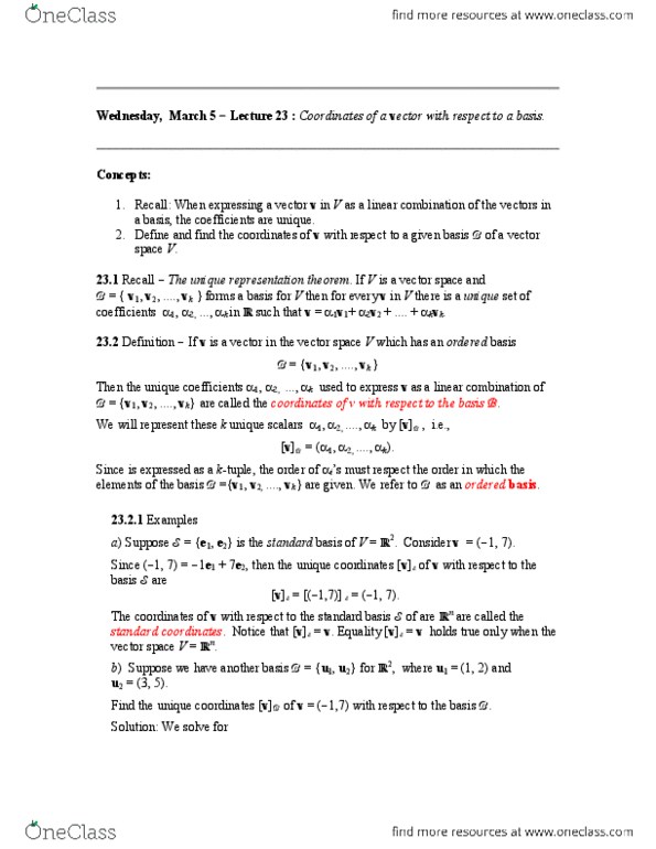 MATH136 Lecture Notes - Ais People, Linear Combination, Solution Set thumbnail