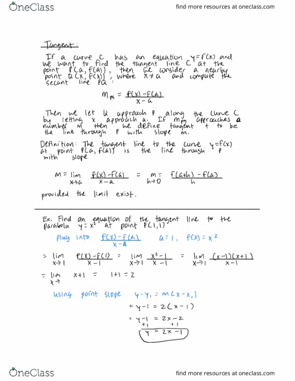 MATH 205 Lecture Notes - Lecture 5: Ath, Hyperbola, Horse Length thumbnail