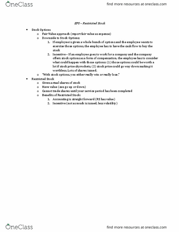 ACCT 361 Lecture Notes - Lecture 8: Issued Shares, Cash Flow thumbnail
