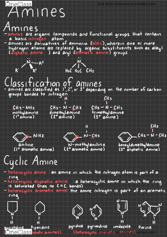 CHEM 250 Lecture Notes - Lecture 17: Heterocyclic Amine, Aromatic Amine, Heterocyclic Compound thumbnail