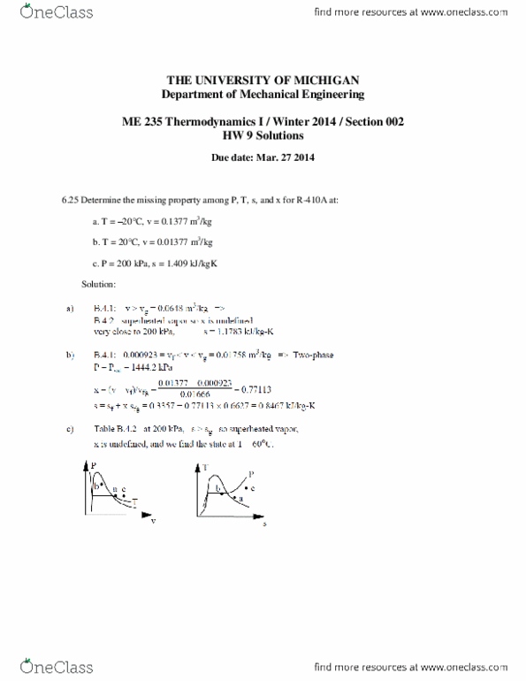 MECHENG 235 Lecture Notes - Isobaric Process, Joule, Thermodynamics thumbnail