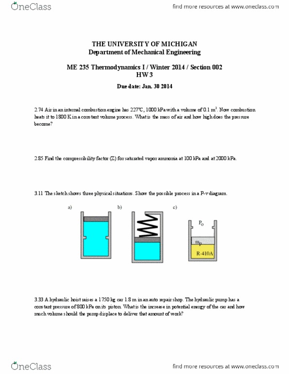 MECHENG 235 Lecture Notes - Heat Transfer, Compressibility Factor, The Sketch thumbnail