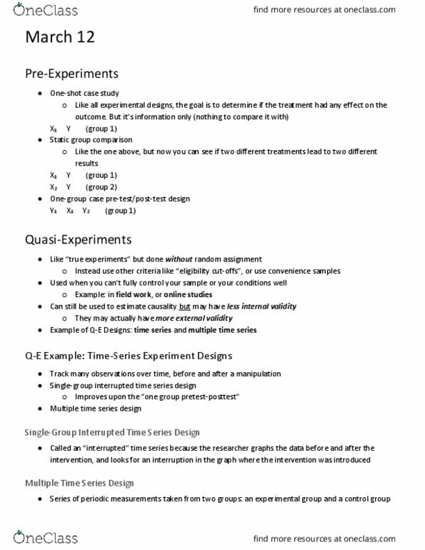 COMM 88 Lecture Notes - Lecture 15: Interrupted Time Series, Time Series, Experiment thumbnail