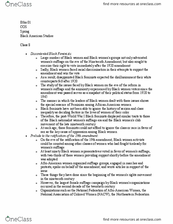 ETHN 001 Lecture Notes - Lecture 8: Delta Sigma Theta, Alpha Kappa Alpha thumbnail