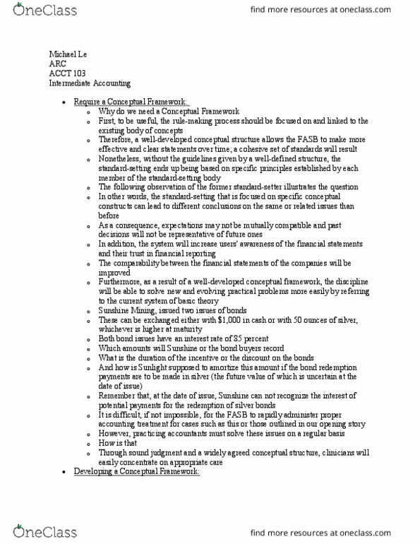 ACCT 103 Lecture Notes - Lecture 8: Accountant, Rulemaking, Financial Statement thumbnail