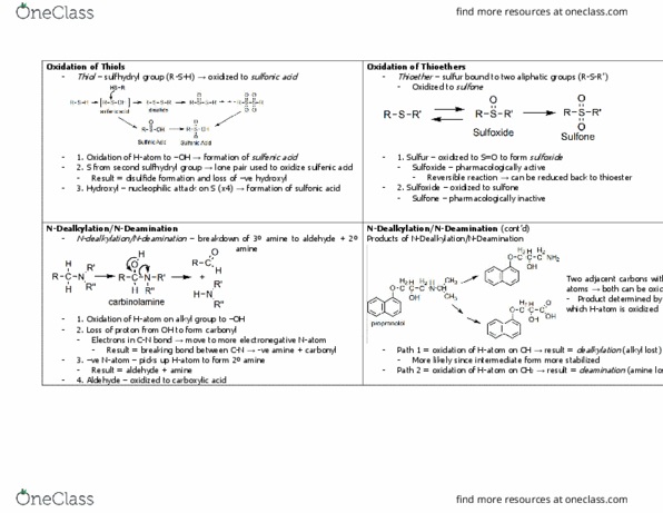 PHIL 2130 Chapter Notes - Chapter 3.0: Sulfoxide, Sulfone, Thioether thumbnail