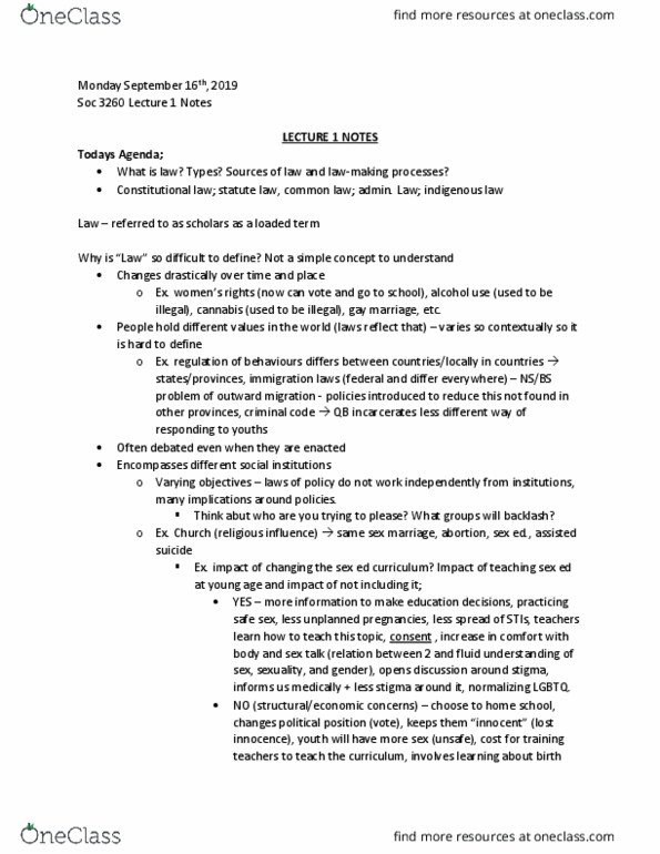 Sociology 3260A/B Lecture Notes - Lecture 1: Safe Sex, Institute For Operations Research And The Management Sciences, Distracted Driving thumbnail