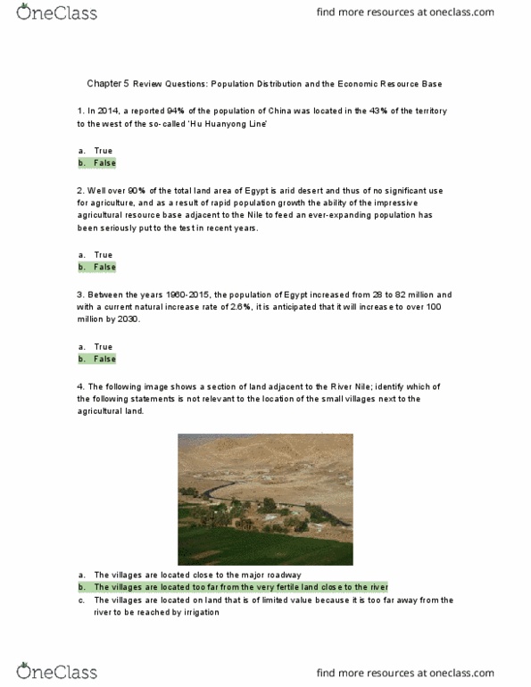 GEOG-100 Chapter 5: geography 100 ch 5 review questions thumbnail