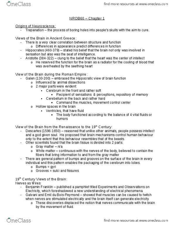 HMB200H1 Chapter Notes - Chapter 1: Dementia, Sensory Processing Disorder, Neuropathology thumbnail