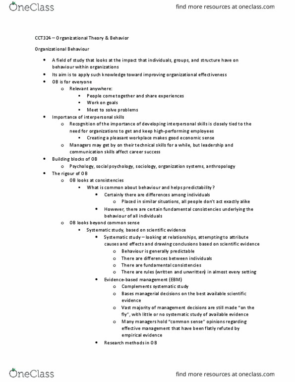 CCT324H5 Lecture Notes - Lecture 1: Electronic Body Music, Job Satisfaction, Baby Boomers thumbnail