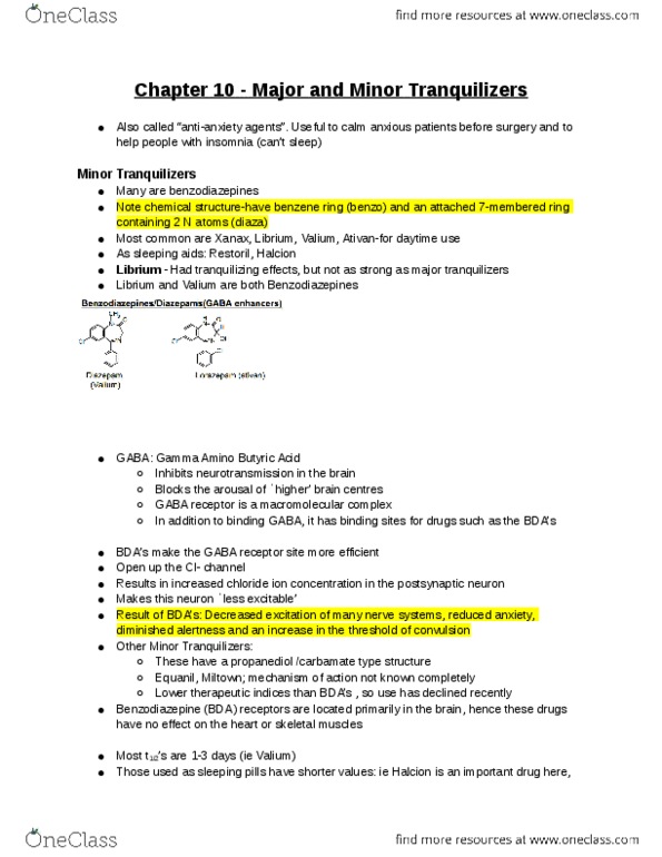 CHEM 1004 Chapter Notes - Chapter 10: Valproate, Urinary Retention, Schizophrenia thumbnail