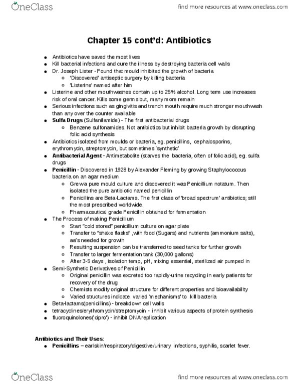 CHEM 1004 Chapter Notes - Chapter 15: Rodenticide, Dactinomycin, Histidine thumbnail