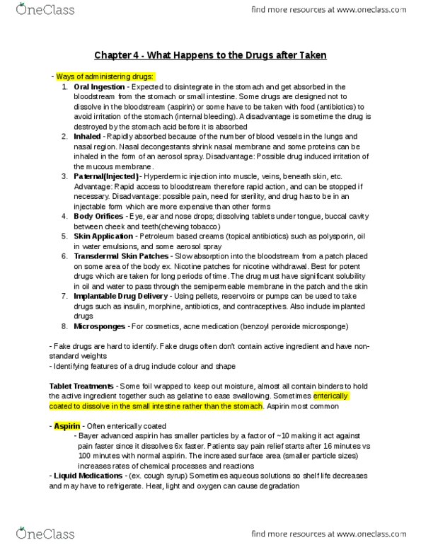 CHEM 1004 Chapter Notes - Chapter 4: Alcohol Dehydrogenase, Barbiturate, Central Nervous System Depression thumbnail