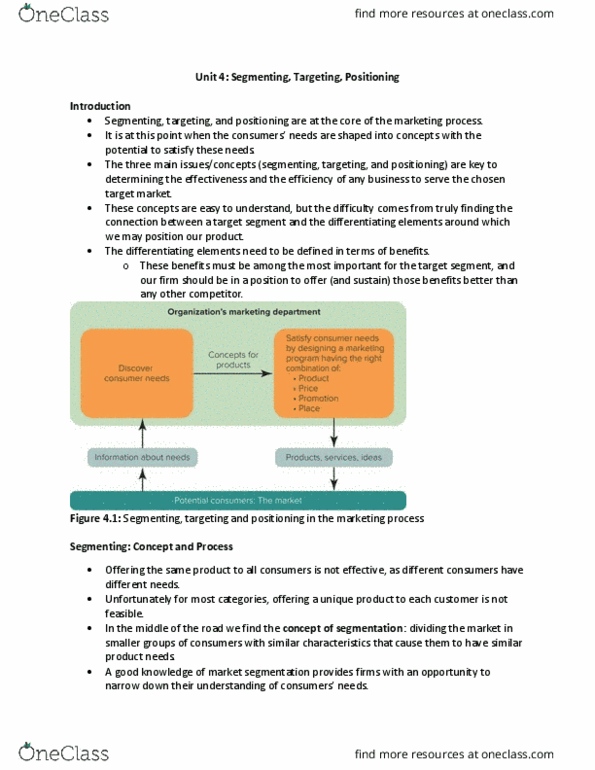 MCS 1000 Lecture Notes - Lecture 8: Market Segmentation, Psychographic thumbnail