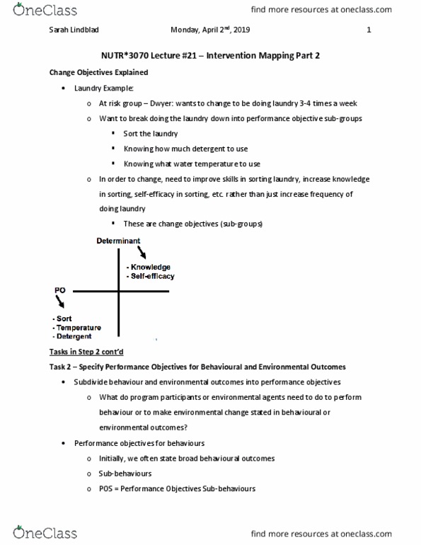 NUTR 3070 Lecture Notes - Lecture 21: Systematic Review, Transtheoretical Model, Dog Walking thumbnail