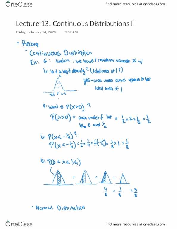 L24 Math 2200 Lecture 13: Lecture 13 Continuous Distributions II thumbnail