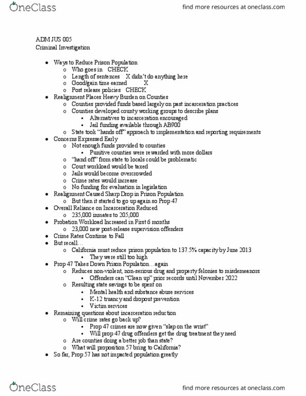 ADM JUS 5 Lecture Notes - Lecture 2: Truancy, Halfway House, Formal Methods thumbnail