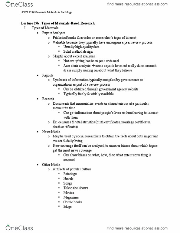 SOCI 3580 Lecture Notes - Lecture 29: Geographic Information System, List Of Statistical Packages thumbnail