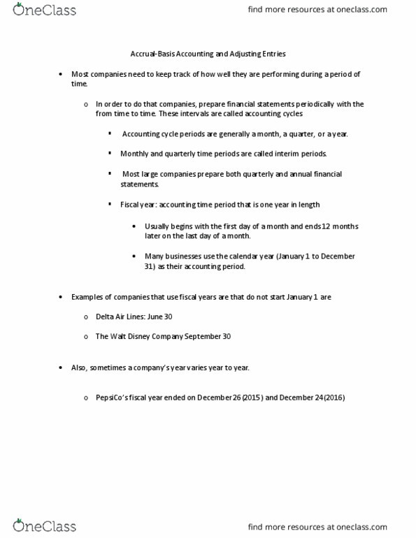 BUS 201 Lecture Notes - Lecture 3: Delta Air Lines, Fiscal Year, Financial Statement thumbnail