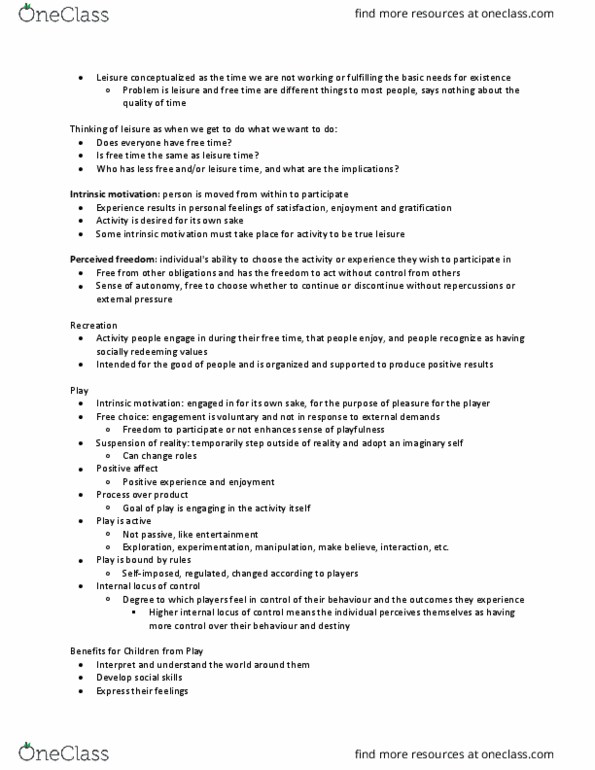 REC100 Lecture Notes - Lecture 1: Motivation, Critical Thinking, Nonverbal Communication thumbnail