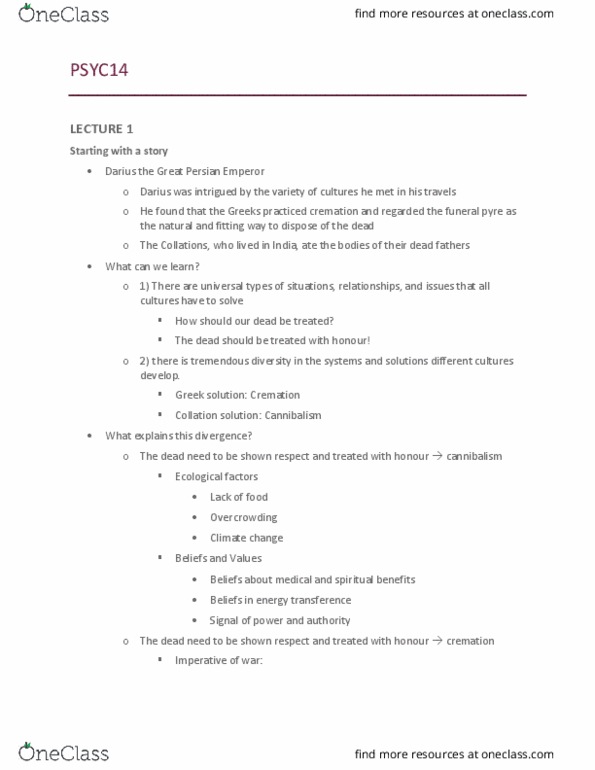 PSYC14H3 Lecture Notes - Lecture 1: Collation, Ecological Fallacy, Causal Inference thumbnail