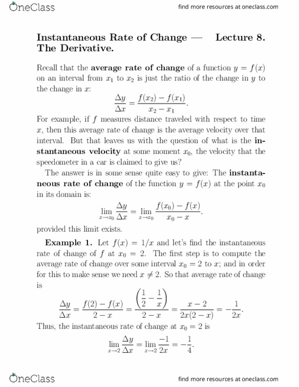 MATH 1200 Lecture Notes - Lecture 1: Constant Function, Horse Length thumbnail