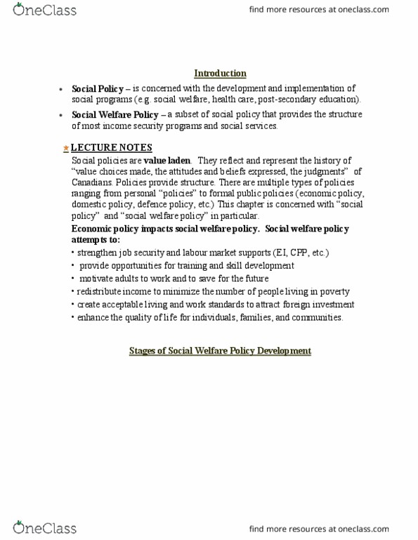 AHSS*1200 Lecture Notes - Lecture 2: World Trade Organization, Soft Law, Canada Social Transfer thumbnail