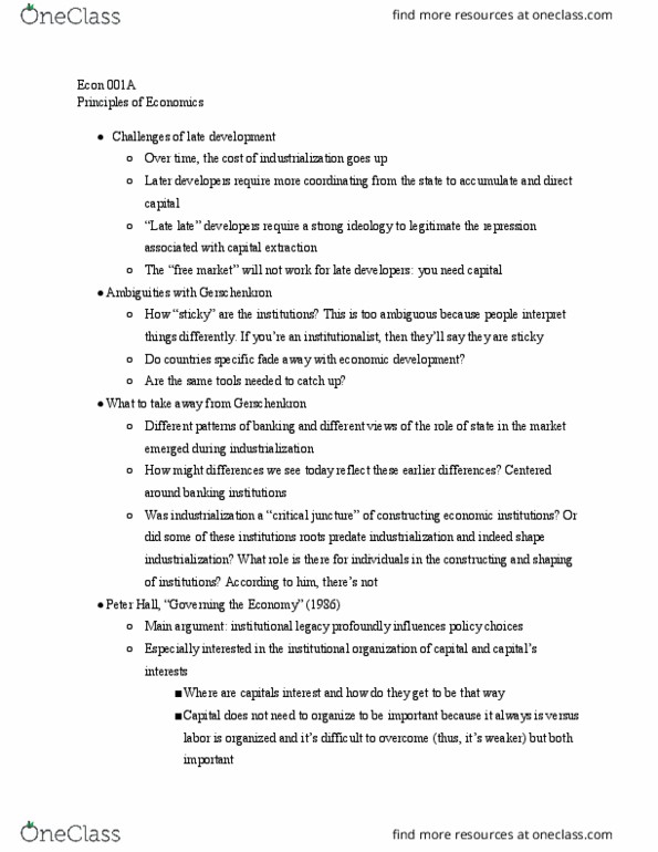 ECON 001A Lecture Notes - Lecture 9: Industrial Policy, Macroeconomics, Incomes Policy thumbnail