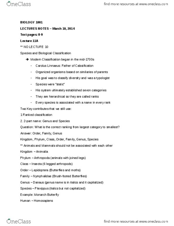 BIOL 1500 Lecture Notes - Macroevolution, Ploidy, Continental Drift thumbnail