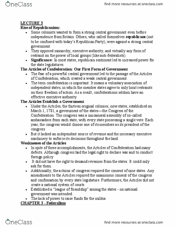 POL 232 Lecture Notes - Lecture 3: Unanimous Consent, Voluntary Association, Supremacy Clause thumbnail